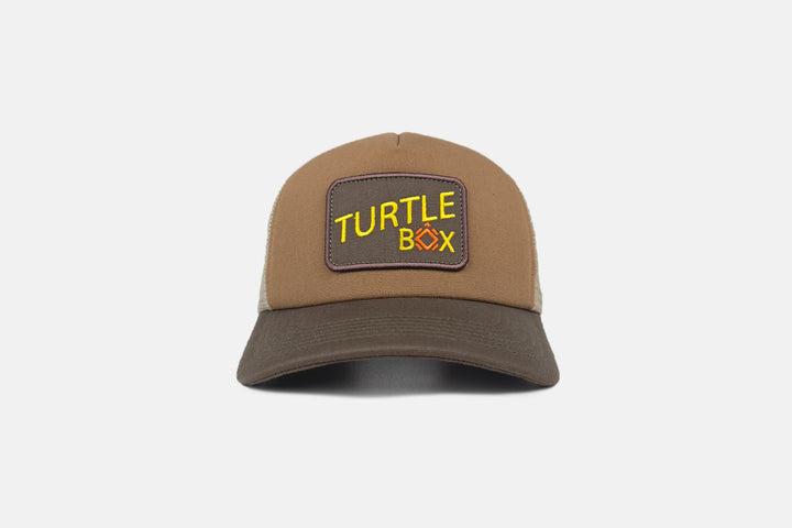 Turtlebox_Brown_Curved_Hat_Front